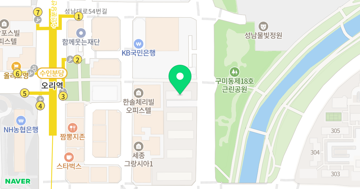 노블빌리지 위치 지도 - 경기도 성남시 분당구 탄천상로 89