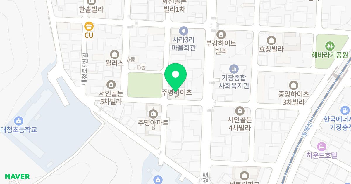 주명하이츠 위치 지도 - 부산광역시 기장군 기장읍 차성로201번길 4