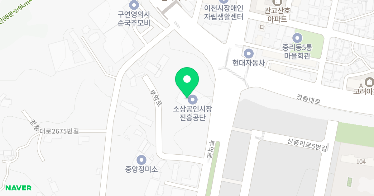1동 위치 지도 - 경기도 이천시