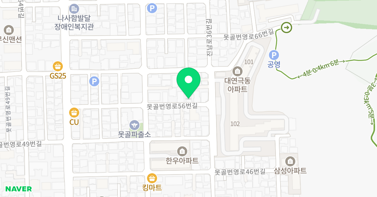 대연동 다세대 주택 위치 지도 - 부산광역시 남구