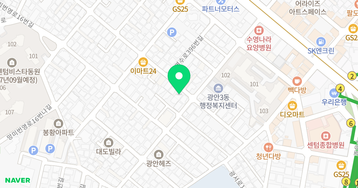 전원베르니아 위치 지도 - 부산광역시 수영구 망미번영로24번길 78