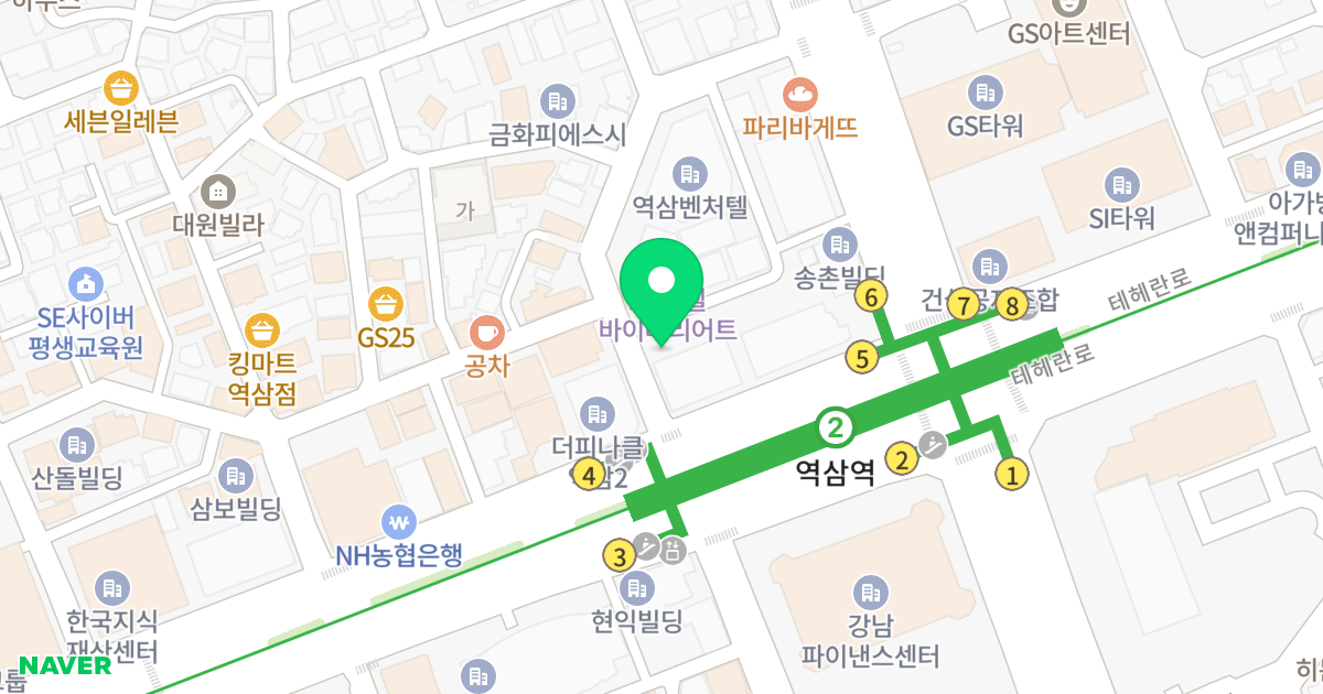성지하이츠-11 위치 지도 - 서울특별시 강남구 테헤란로 147