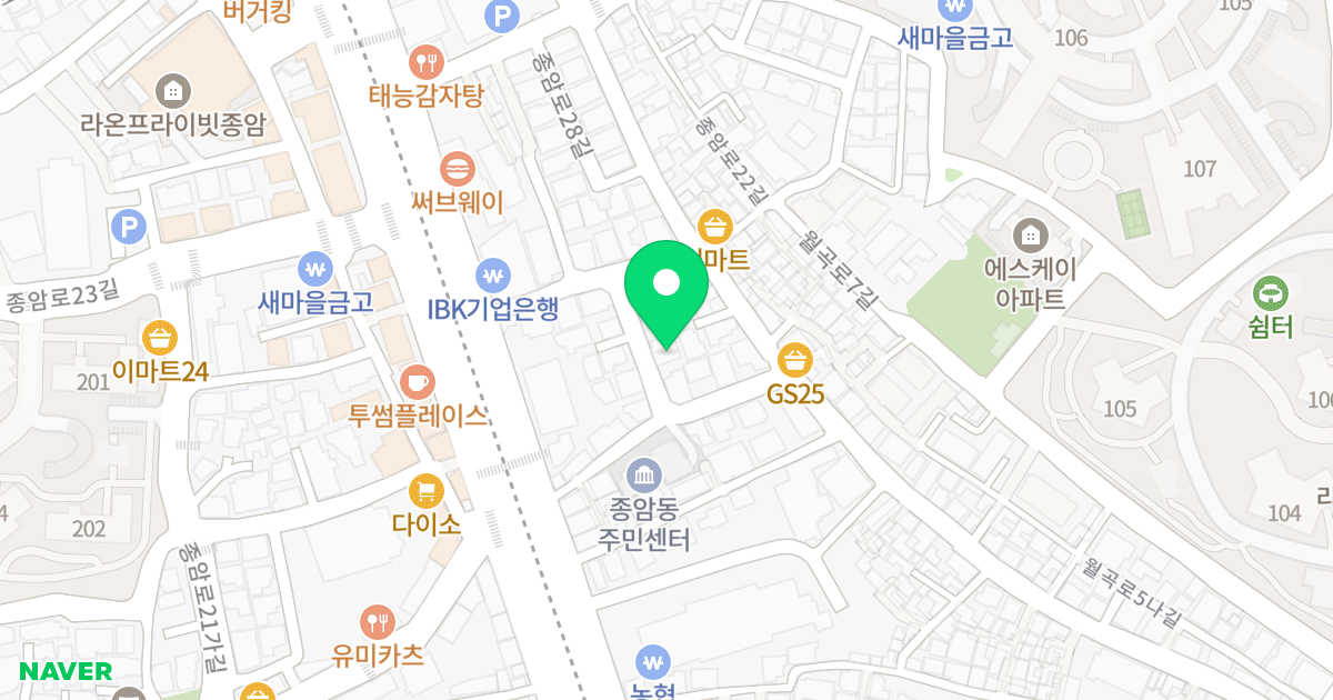 연희 펠리시티 위치 지도 - 서울특별시 성북구 종암로22길 12-7
