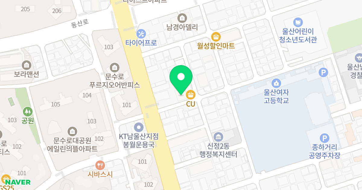 대지빌라트 위치 지도 - 울산광역시 남구 봉월로28번길 5