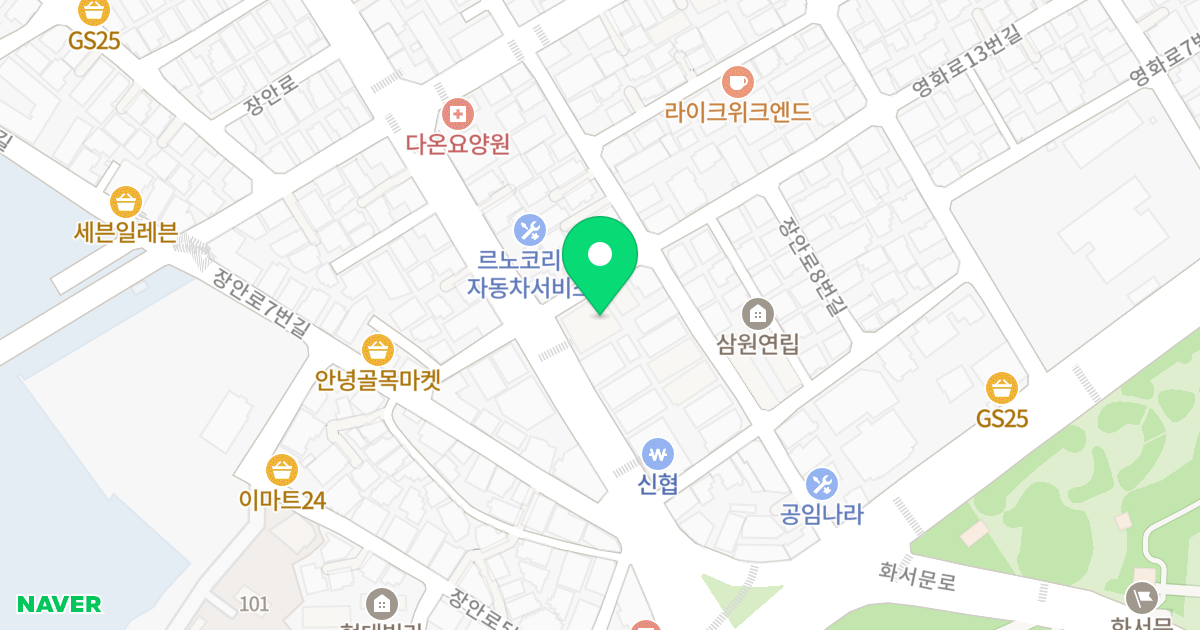 대명하이빌 위치 지도 - 경기도 수원시 장안구 장안로18번길 6