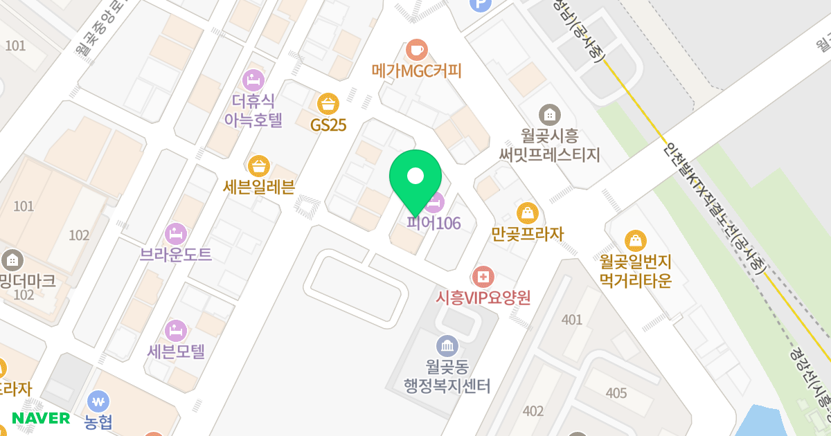 월가타워 위치 지도 - 경기도 시흥시 월곶중앙로30번안길 10-4