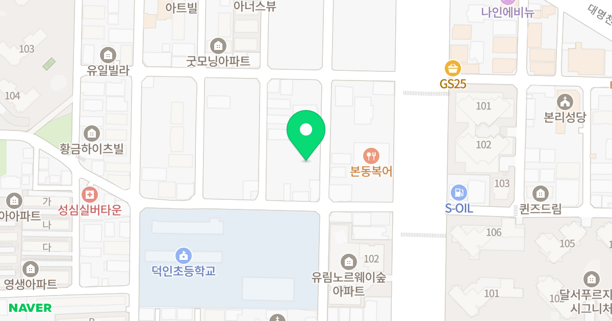 파크하임 위치 지도 - 대구광역시 달서구
