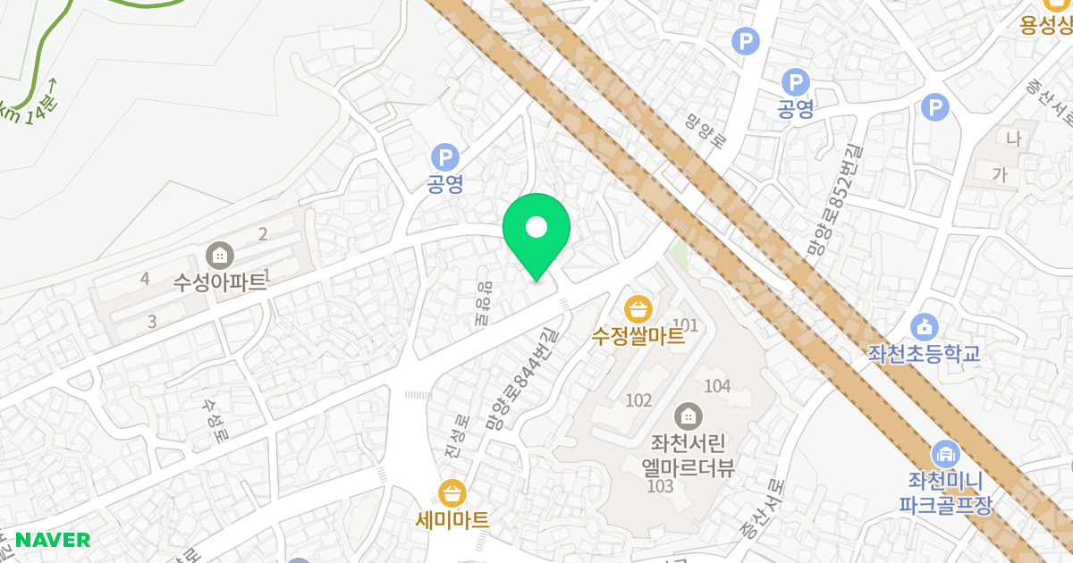 렉슬B 위치 지도 - 부산광역시 동구 수정공원로 164