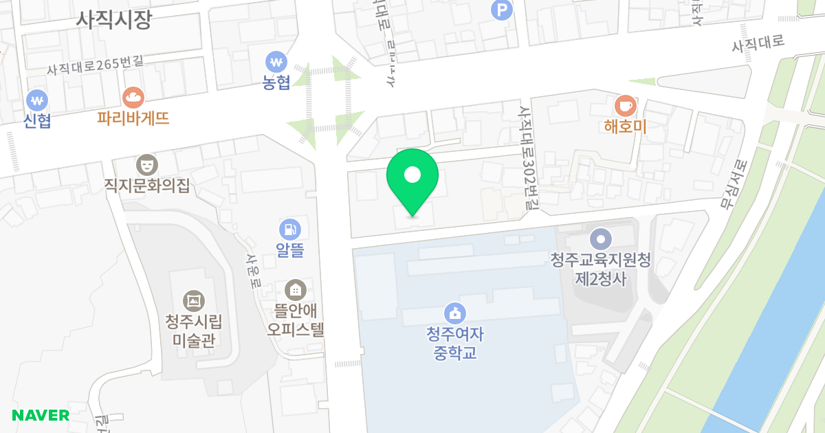 주1 위치 지도 - 충청북도 청주시 서원구 사운로68번길 9