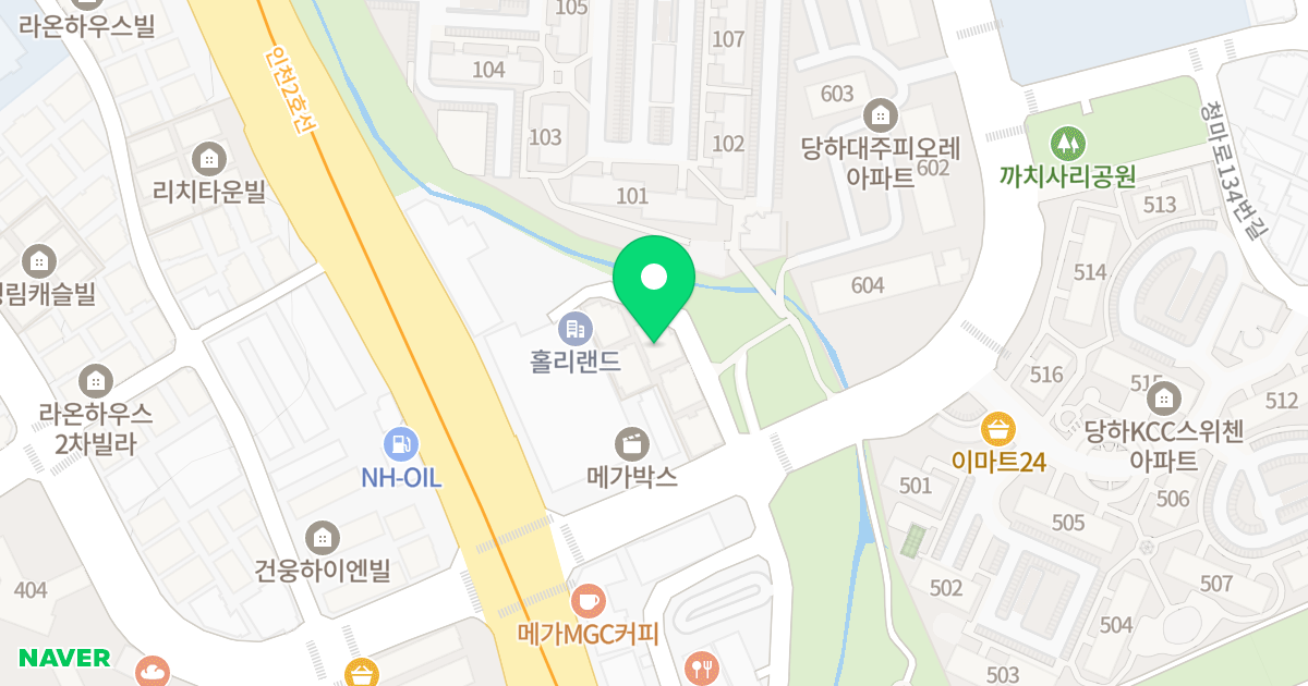 디자인타운 위치 지도 - 인천광역시 서구 청마로 111-9