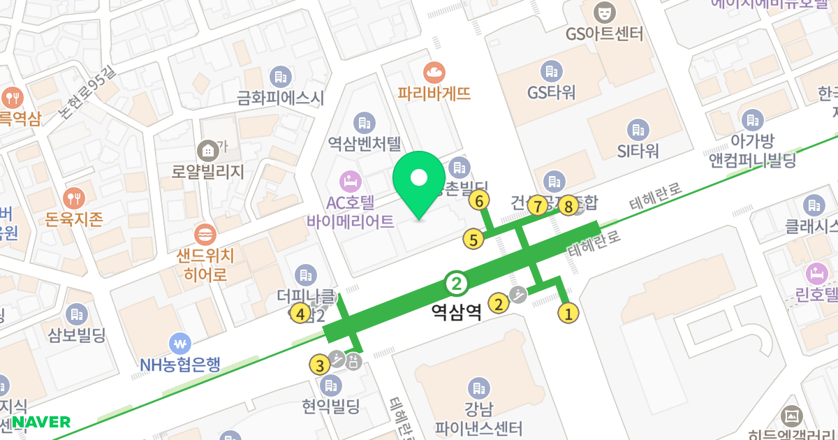 역삼하이츠빌딩 위치 지도 - 서울특별시 강남구 테헤란로 151
