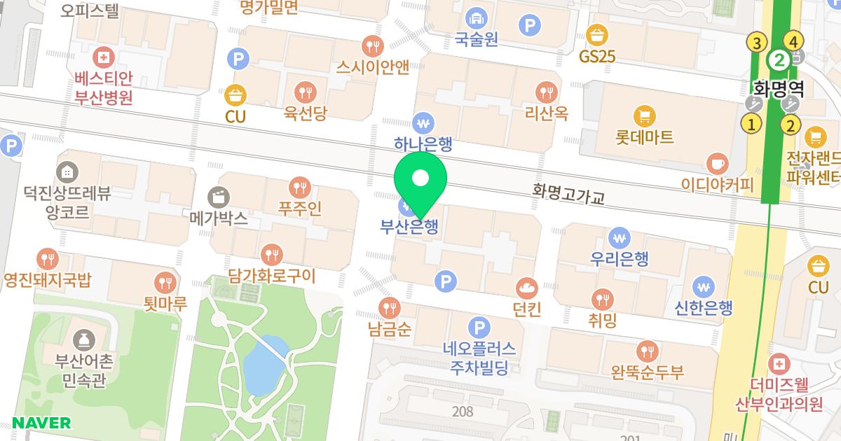 화명메디칼센터 위치 지도 - 부산광역시 북구 화명신도시로 120