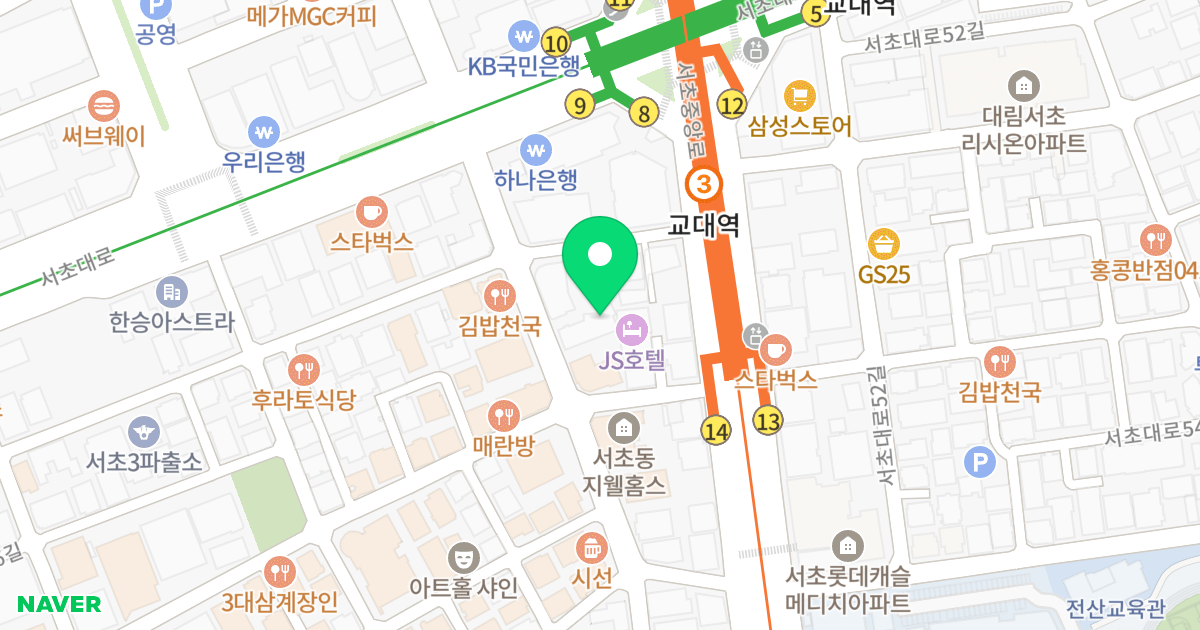 이레 오피스텔 위치 지도 - 서울특별시 서초구 서초대로50길 19
