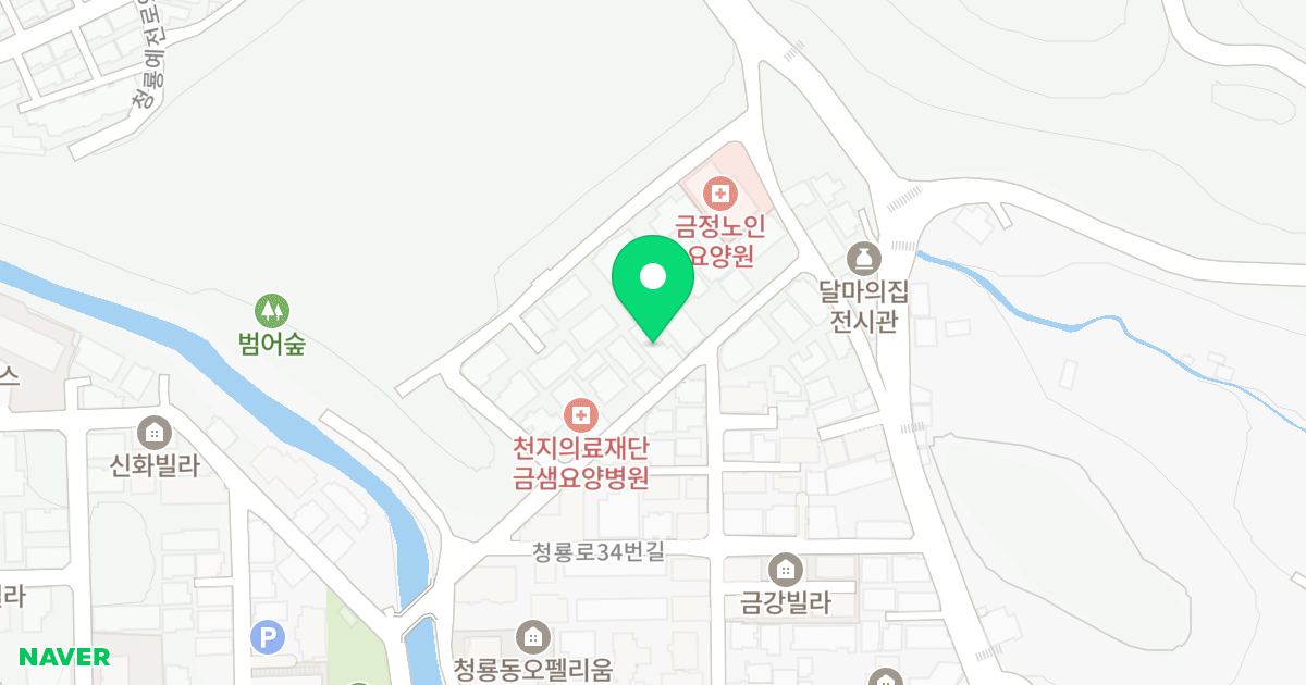 정원프린스빌 위치 지도 - 부산광역시 금정구 남산냇길 121