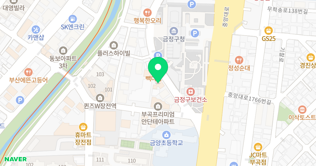 나경위너스 위치 지도 - 부산광역시 금정구 중앙대로1793번길 60