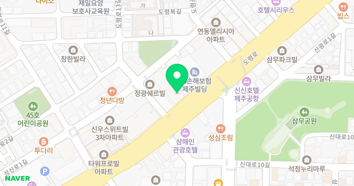 진호뉴캐슬 위치 지도 - 제주특별자치도 제주시 도령로 111