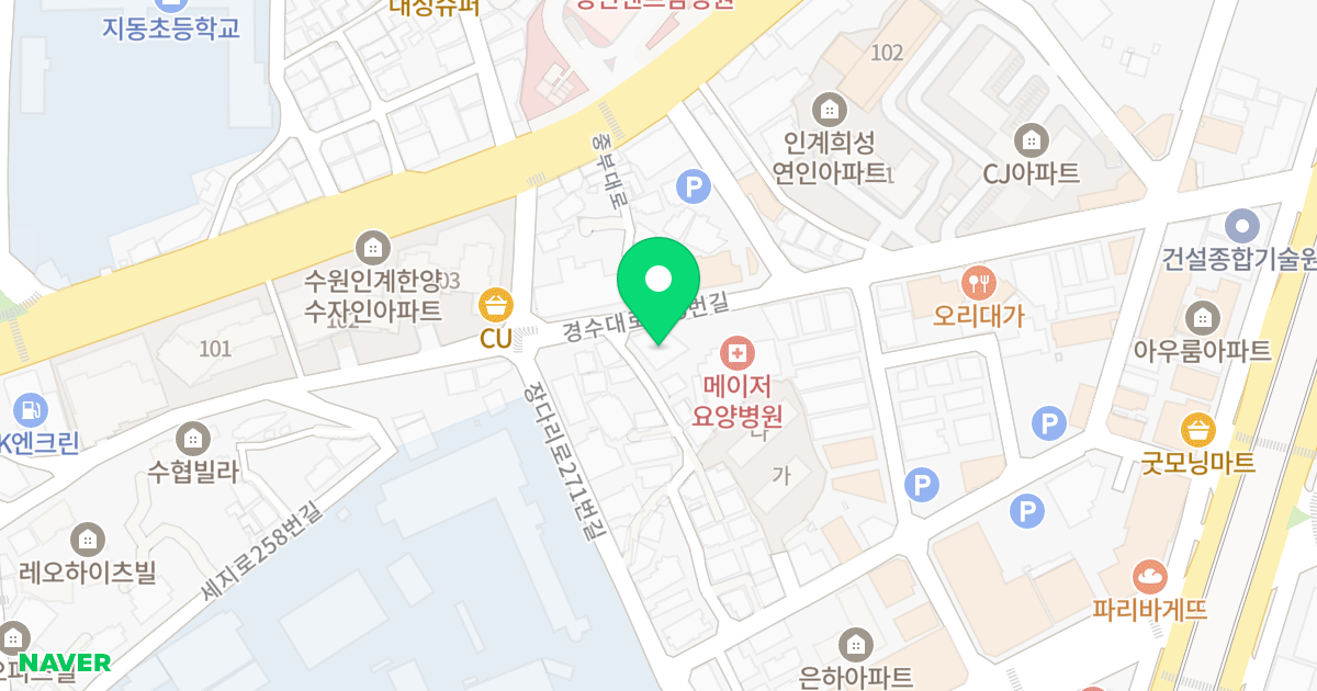인계Zest 위치 지도 - 경기도 수원시 팔달구