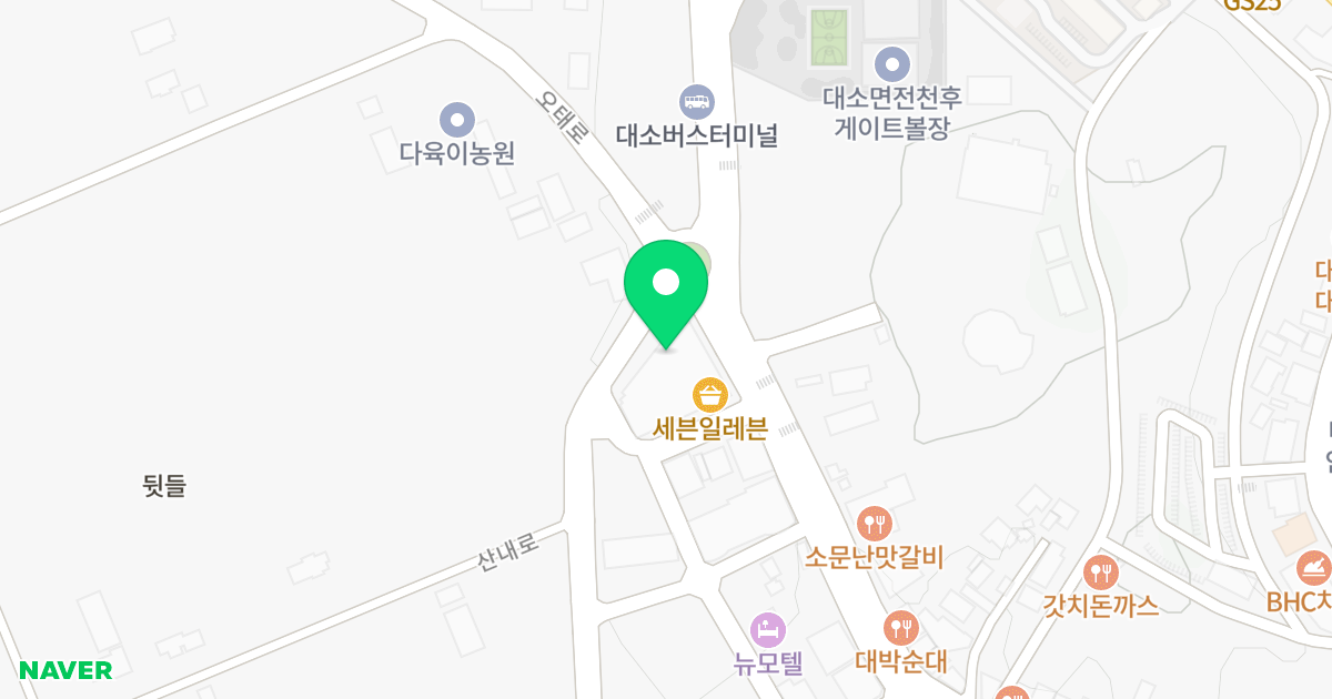 대소터미널빌딩 위치 지도 - 충청북도 음성군 대소면 산내로 308