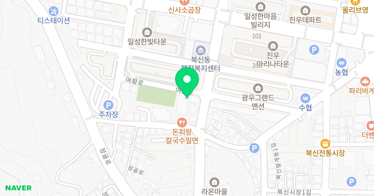 동원프리텔 위치 지도 - 경상남도 통영시 여황로 399-5