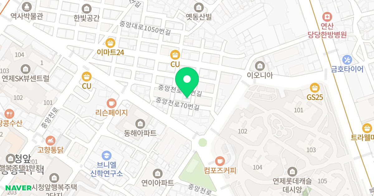 우일빌라 2차 위치 지도 - 부산광역시 연제구 중앙천로76번길 24