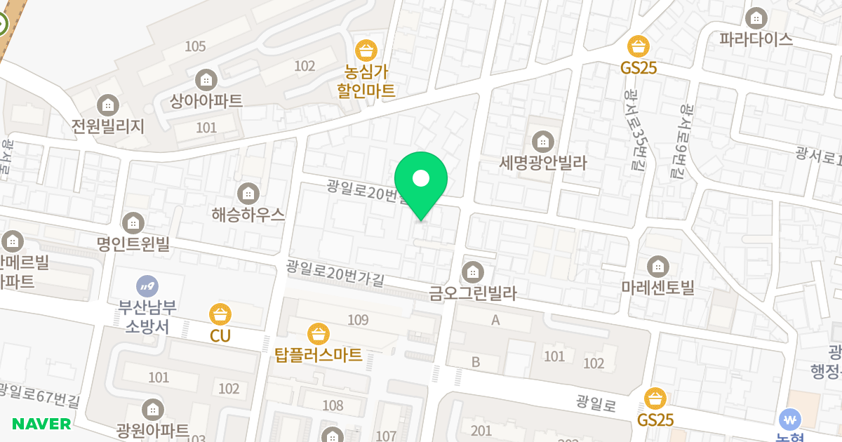 광안라움 위치 지도 - 부산광역시 수영구 광일로20번길 73