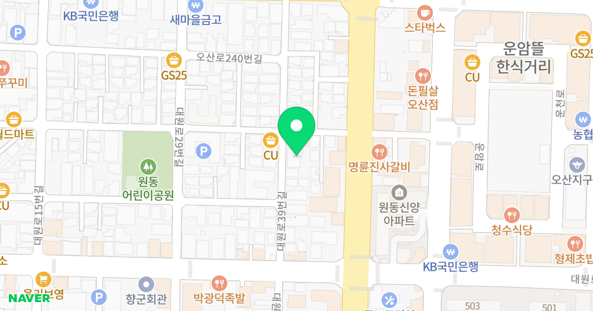 (757-12) 위치 지도 - 경기도 오산시 대원로39번길 12