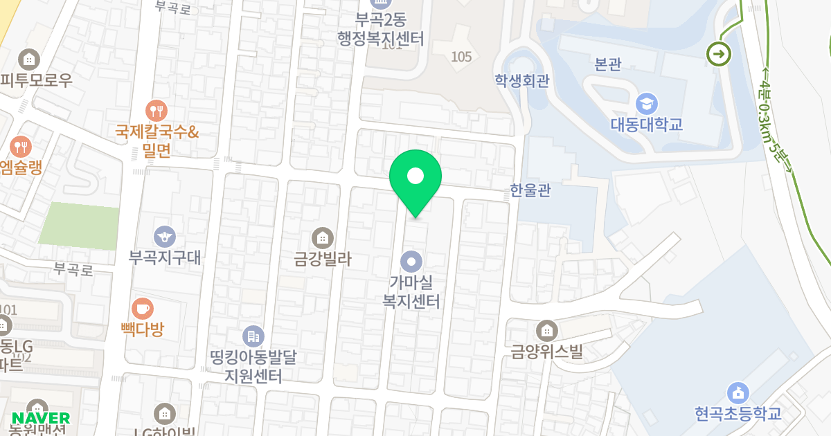 남강스위트 위치 지도 - 부산광역시 금정구 동부곡로19번길 56