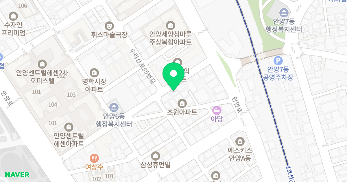 (438-13) 위치 지도 - 경기도 안양시 만안구 안양로170번길 44