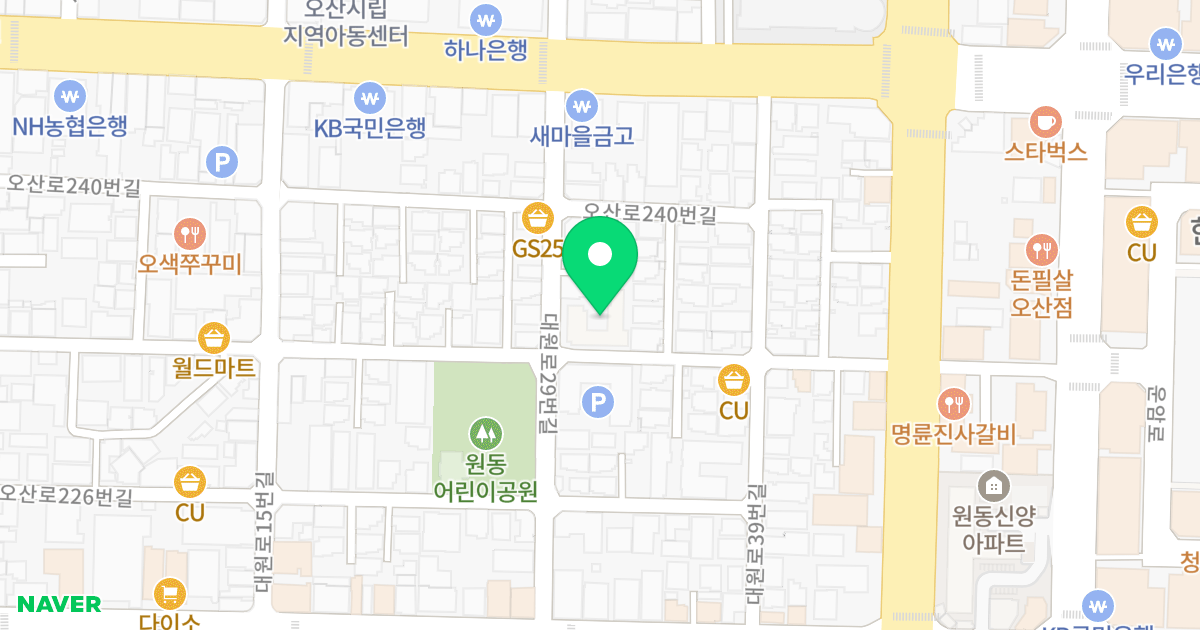 (752-2) 위치 지도 - 경기도 오산시 대원로29번길 16
