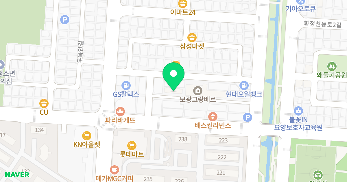 라인캐슬 위치 지도 - 경기도 안산시 단원구 화정천서로1길 14