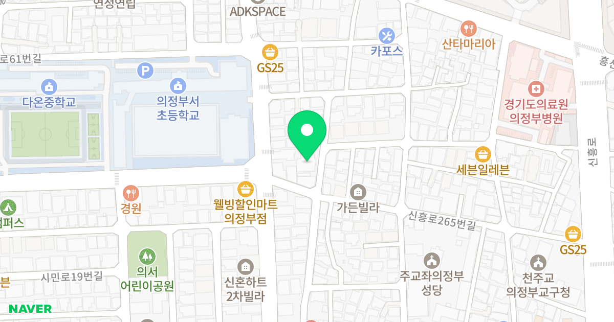 궁전빌리지 위치 지도 - 경기도 의정부시 둔야로50번길 9-5