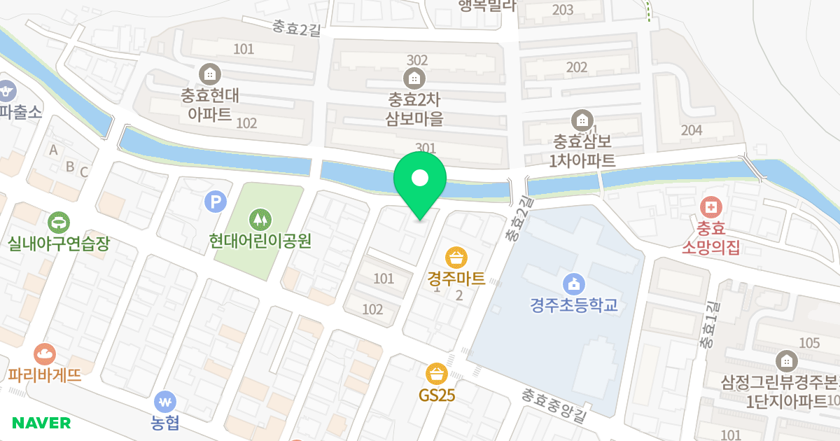혁원오피스텔 위치 지도 - 경상북도 경주시 충효중앙길 22-9