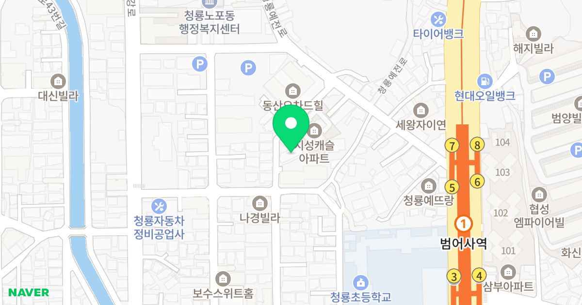 한양탑스빌5차 위치 지도 - 부산광역시 금정구 팔송로18번길 38