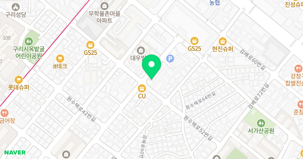 1동 위치 지도 - 경기도 구리시 원수택로64번길 34-19