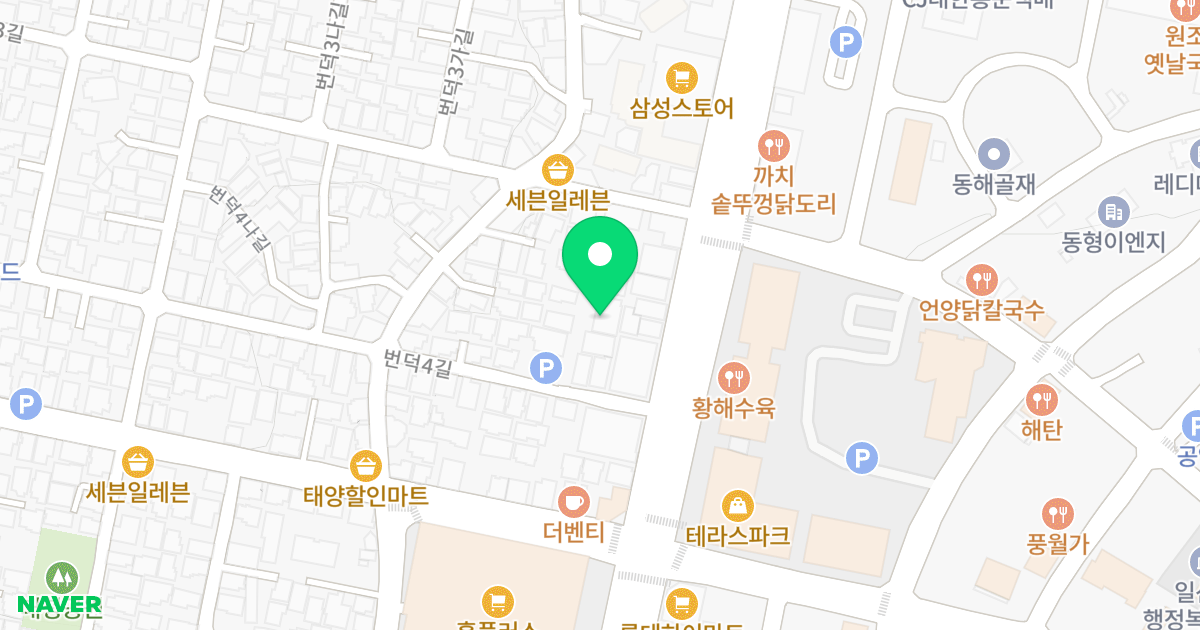 우림파크 위치 지도 - 울산광역시 동구 번덕4가길 8