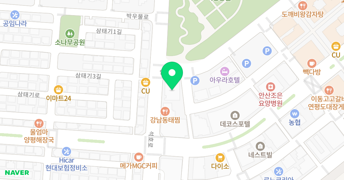굿모닝오피스텔 위치 지도 - 경기도 안산시 상록구 석호로 43
