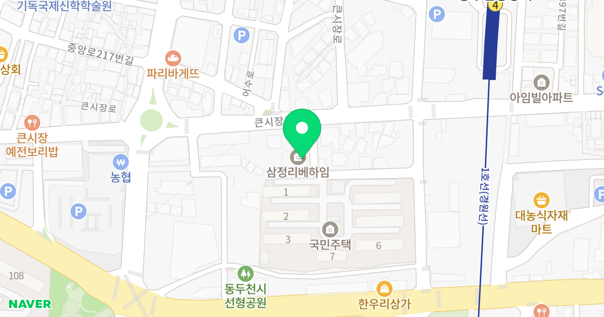 (703-14) 위치 지도 - 경기도 동두천시