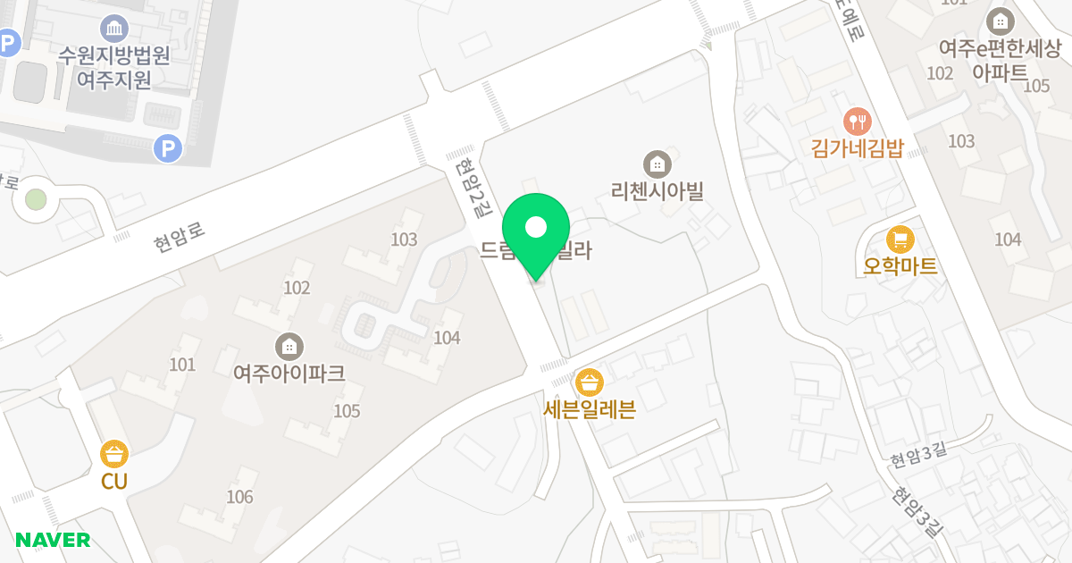 드림아트 위치 지도 - 경기도 여주시