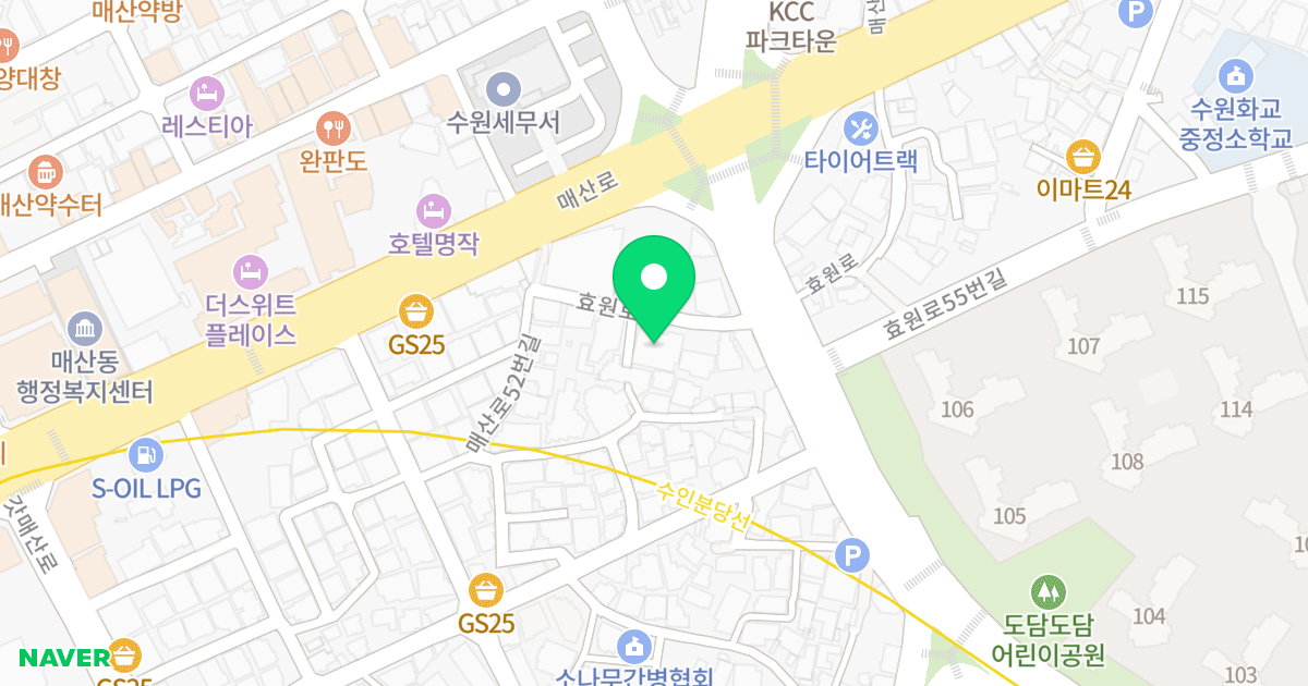 삼성하우스A동 위치 지도 - 경기도 수원시 팔달구 효원로 54-7
