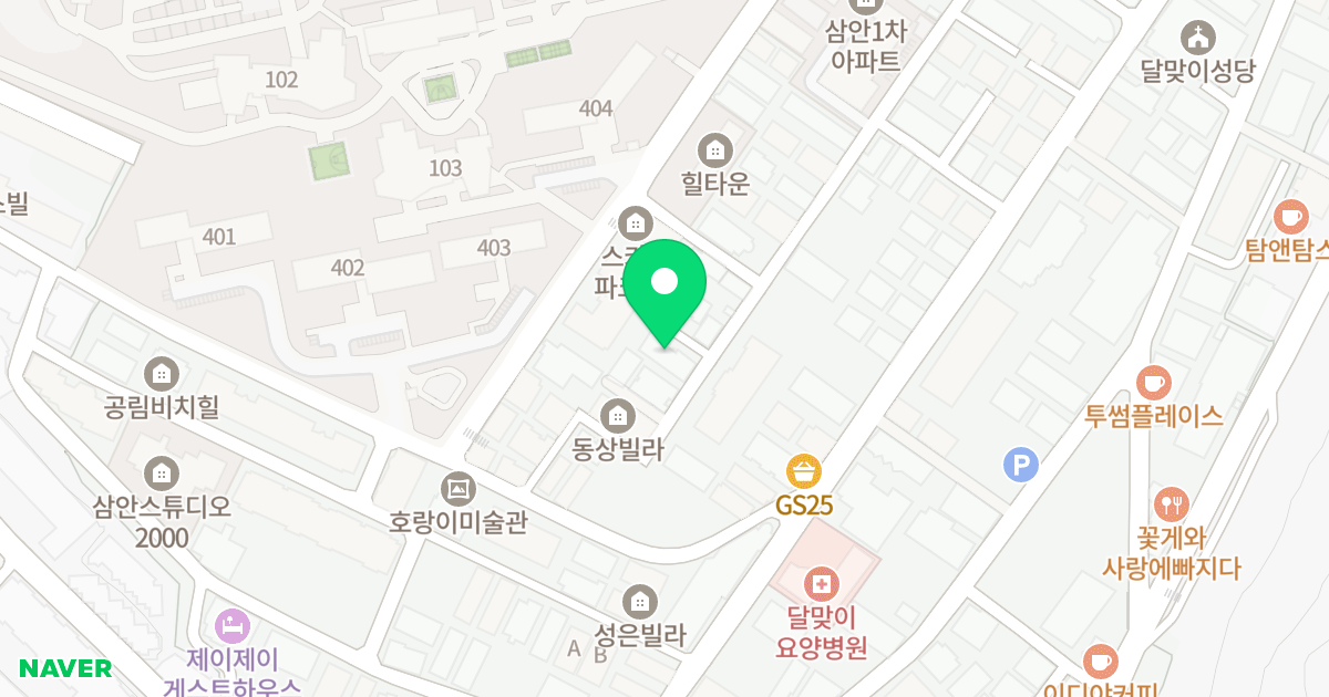 달맞이동오가인 위치 지도 - 부산광역시 해운대구 달맞이길117번다길 111