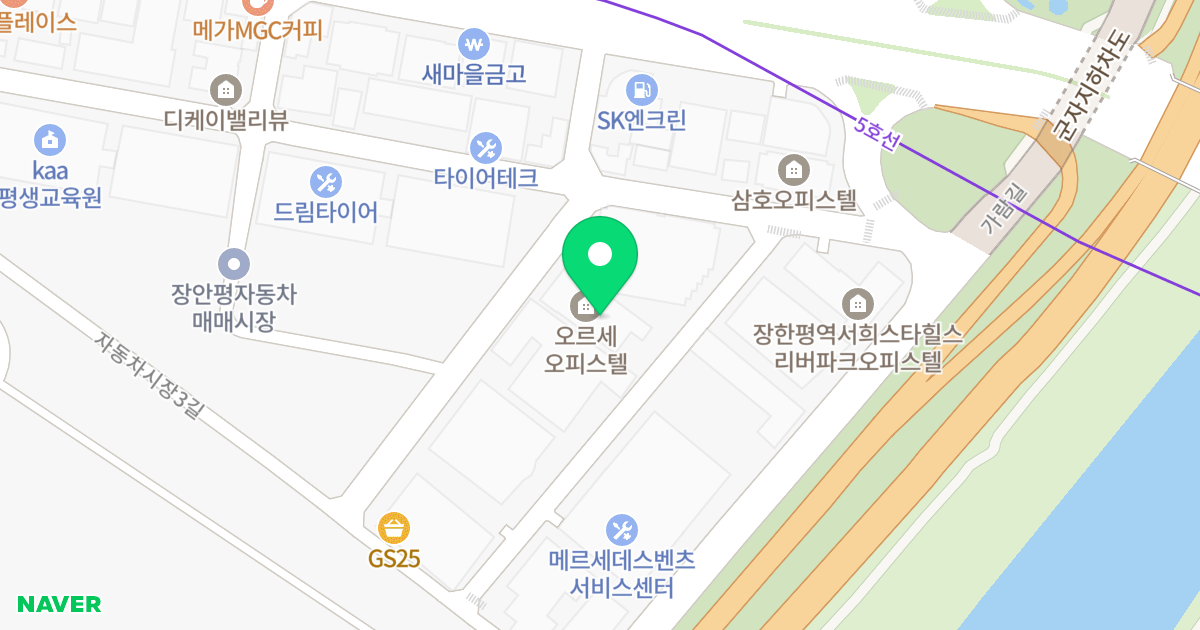 오르세오피스텔 위치 지도 - 서울특별시 성동구 자동차시장1길 94-15