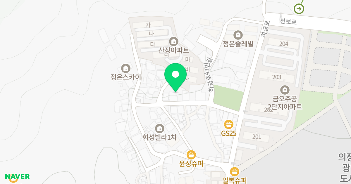 수정샤인빌 위치 지도 - 경기도 의정부시 하금로43번길 22