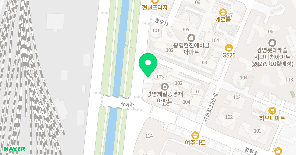 리버힐 위치 지도 - 경기도 광명시 목감로 74