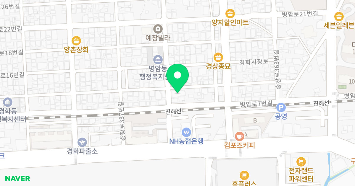 H하우스 위치 지도 - 경상남도 창원시 진해구 경화로12번길 34
