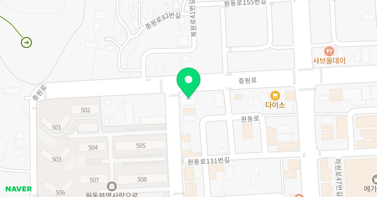 제1동 위치 지도 - 경상북도 포항시 남구 오천읍 중원로 71