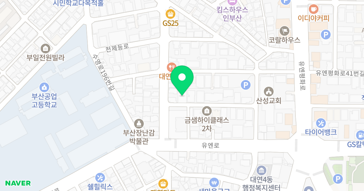 앨리 위치 지도 - 부산광역시 남구 천제등로 59-5