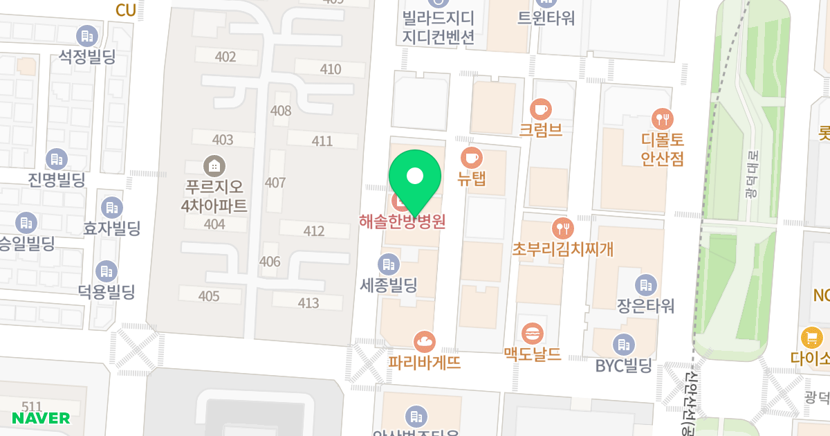 두성타워빌 위치 지도 - 경기도 안산시 단원구 광덕서로 100