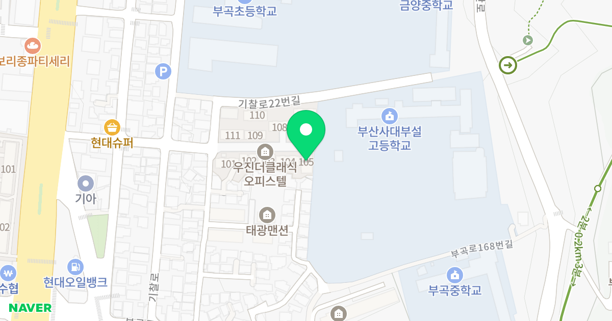 우진 더클래식105 위치 지도 - 부산광역시 금정구