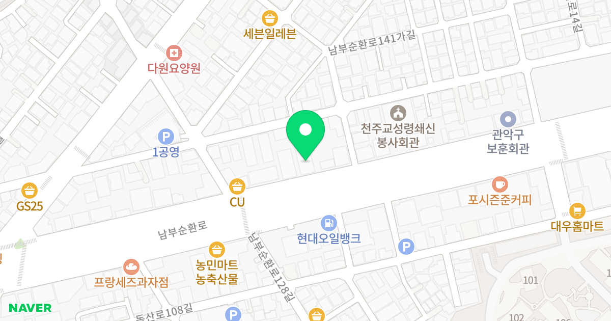 티엘하우스 위치 지도 - 서울특별시 관악구 남부순환로 1407