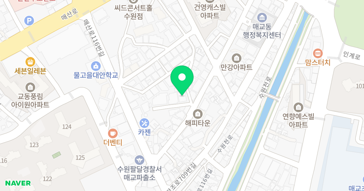 (74-64) 위치 지도 - 경기도 수원시 팔달구